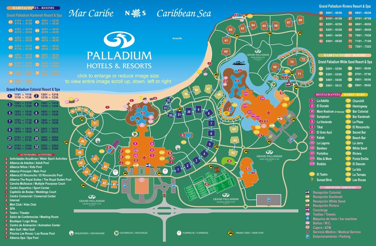 Riviera Maya Grand Palladium White Sands Resort Map 