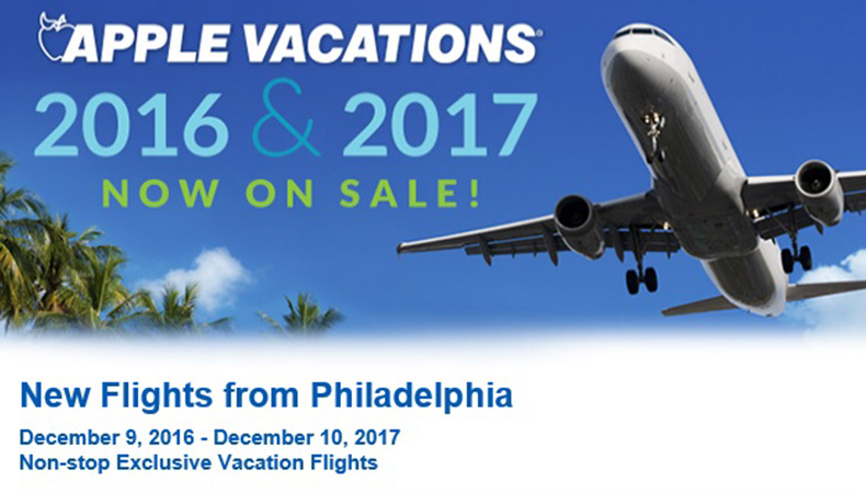 Philadelphia Non-Stop Charter Schedule Holiday 2016 & Winter 2017