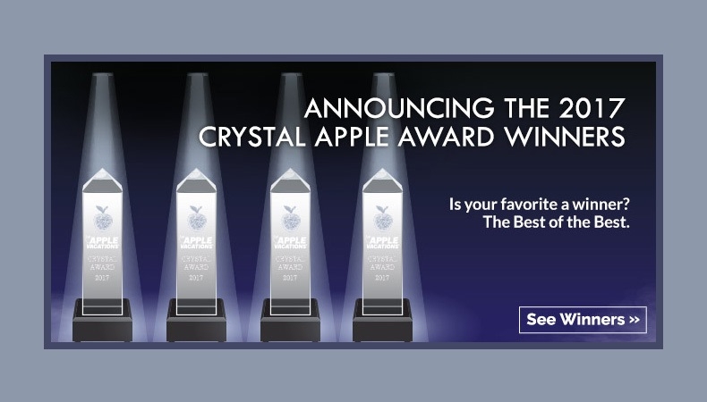 Apple Vacations Announces the 2017 Crystal Apple Awards